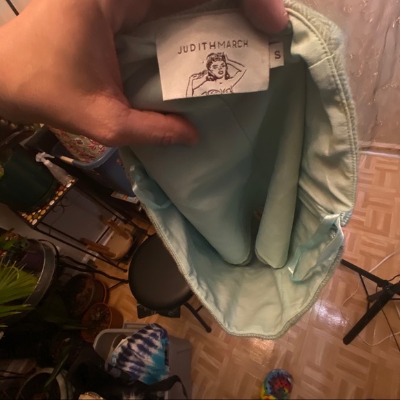 S Small Judith March Wool Blend Embroidered Skirt - Picture 3 of 5